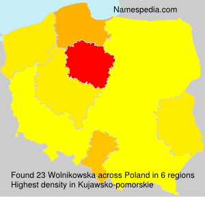 Surname Wolnikowska in Poland Surname Wolnikowska in Poland