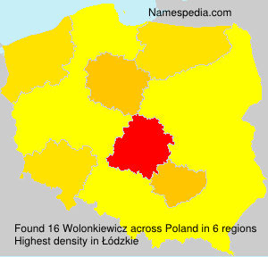 Surname Wolonkiewicz in Poland Surname Wolonkiewicz in Poland