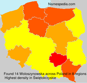 Surname Woloszynowska in Poland Surname Woloszynowska in Poland