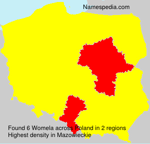 Surname Womela in Poland Surname Womela in Poland
