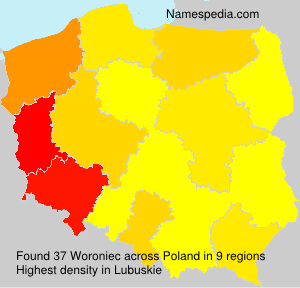 Surname Woroniec in Poland Surname Woroniec in Poland