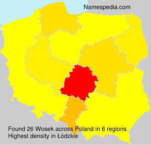Surname Wosek in Poland Surname Wosek in Poland