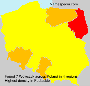 Surname Wowczyk in Poland Surname Wowczyk in Poland