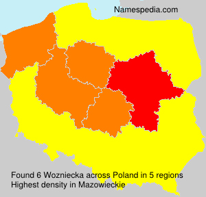 Surname Wozniecka in Poland Surname Wozniecka in Poland