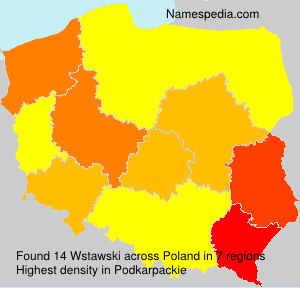 Surname Wstawski in Poland Surname Wstawski in Poland