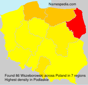 Surname Wszeborowski in Poland Surname Wszeborowski in Poland