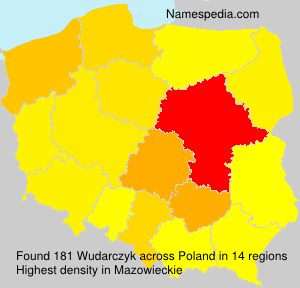 Surname Wudarczyk in Poland Surname Wudarczyk in Poland
