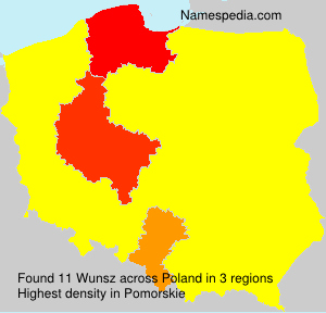 Surname Wunsz in Poland Surname Wunsz in Poland