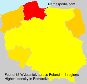 Surname Wybraniak in Poland
