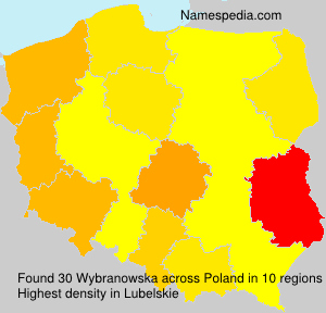Surname Wybranowska in Poland Surname Wybranowska in Poland