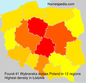 Surname Wybranska in Poland