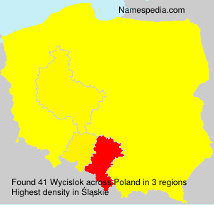 Surname Wycislok in Poland