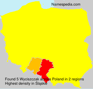 Surname Wyciszczak in Poland