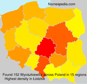 Surname Wyciszkiewicz in Poland Surname Wyciszkiewicz in Poland