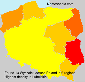 Surname Wyczolek in Poland