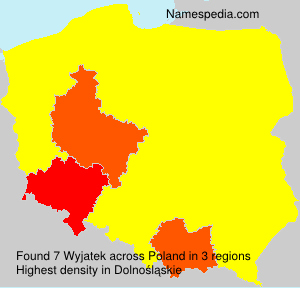 Surname Wyjatek in Poland Surname Wyjatek in Poland