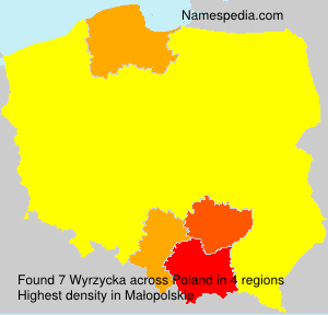 Surname Wyrzycka in Poland Surname Wyrzycka in Poland