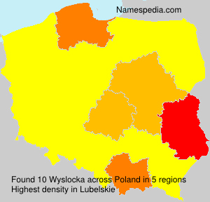 Surname Wyslocka in Poland Surname Wyslocka in Poland