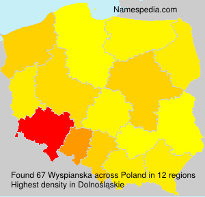 Surname Wyspianska in Poland Surname Wyspianska in Poland