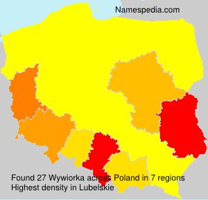 Surname Wywiorka in Poland