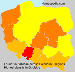 Surname Zabilska in Poland Surname Zabilska in Poland