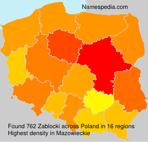 Surname Zablocki in Poland Surname Zablocki in Poland