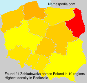 Surname Zabludowska in Poland Surname Zabludowska in Poland