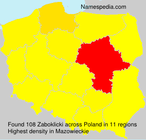 Surname Zaboklicki in Poland Surname Zaboklicki in Poland
