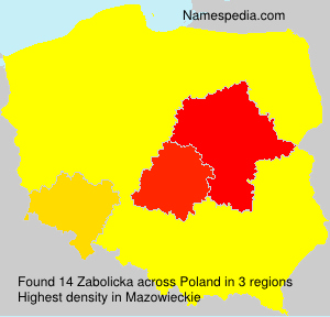 Surname Zabolicka in Poland Surname Zabolicka in Poland