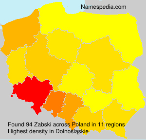 Surname Zabski in Poland Surname Zabski in Poland