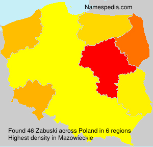 Surname Zabuski in Poland