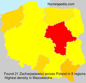 Surname Zacharjasiewicz in Poland Surname Zacharjasiewicz in Poland