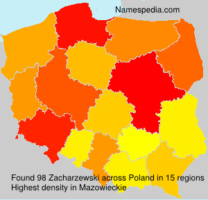 Surname Zacharzewski in Poland Surname Zacharzewski in Poland