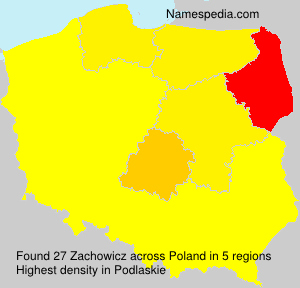 Surname Zachowicz in Poland Surname Zachowicz in Poland