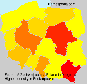 Surname Zachwiej in Poland Surname Zachwiej in Poland