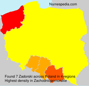 Surname Zadorski in Poland Surname Zadorski in Poland