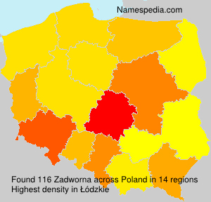 Surname Zadworna in Poland Surname Zadworna in Poland