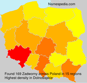 Surname Zadworny in Poland Surname Zadworny in Poland