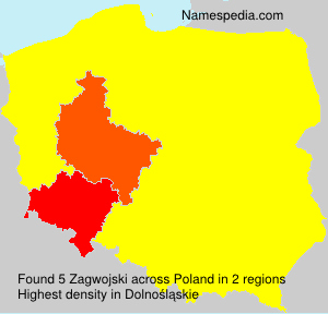 Surname Zagwojski in Poland