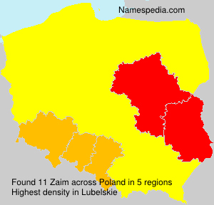 Surname Zaim in Poland Surname Zaim in Poland