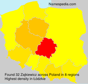 Surname Zajkiewicz in Poland Surname Zajkiewicz in Poland