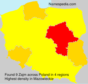 Surname Zajm in Poland Surname Zajm in Poland