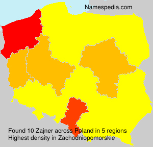 Surname Zajner in Poland Surname Zajner in Poland