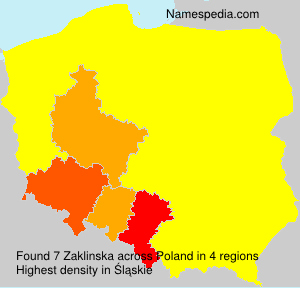 Surname Zaklinska in Poland Surname Zaklinska in Poland