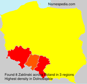 Surname Zaklinski in Poland Surname Zaklinski in Poland