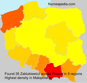 Surname Zaklukiewicz in Poland Surname Zaklukiewicz in Poland