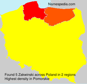 Surname Zakwinski in Poland Surname Zakwinski in Poland