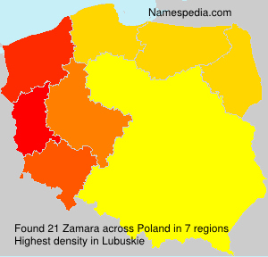 Surname Zamara in Poland Surname Zamara in Poland
