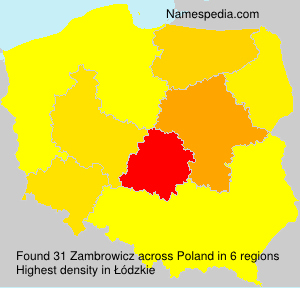 Surname Zambrowicz in Poland Surname Zambrowicz in Poland