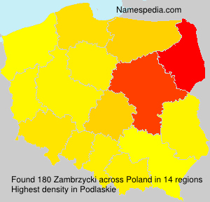 Surname Zambrzycki in Poland Surname Zambrzycki in Poland